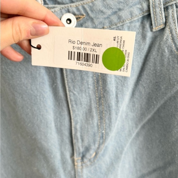 Mandinga tie wide wide leg straight jeans rio size 2XL new - Picture 8 of 9